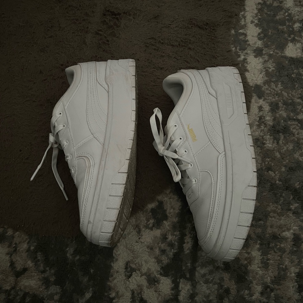 White Puma Platform Sneakers - Picture 3 of 6